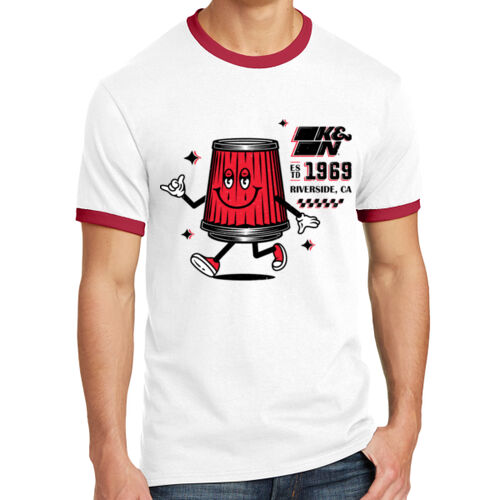 OG RED FILTER RINGER TEE - Unisex 5.4oz Cotton Ringer T-Shirt Thumbnail